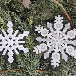 Elegant White Snowflake Ornaments